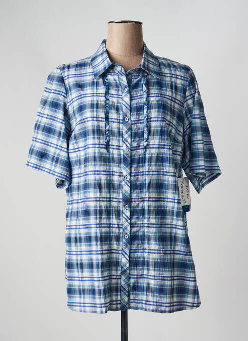 Tunique manches courtes coupe fluide bleu QUATTRO femme