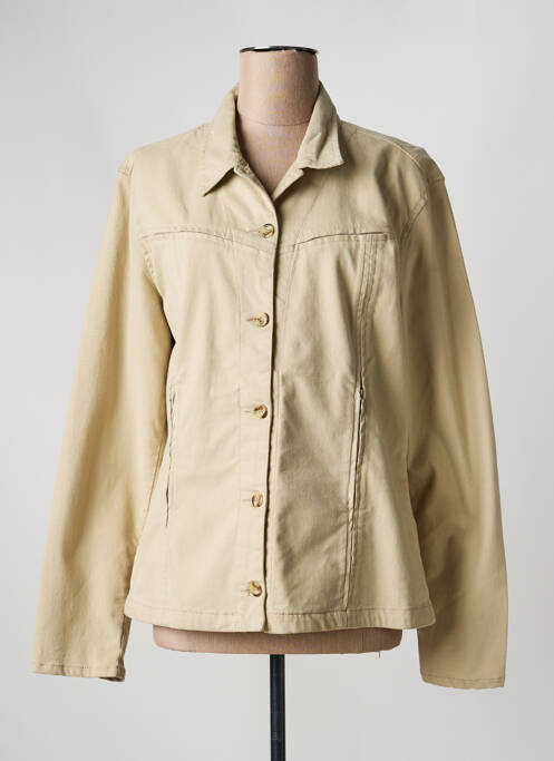 Veste casual coupe droite beige TK DENIM femme