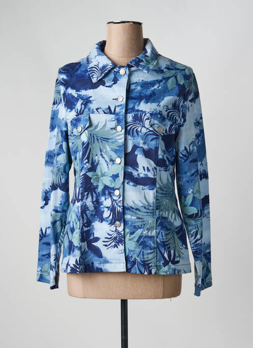 Veste casual col chemisier bleu LUCCHINI femme