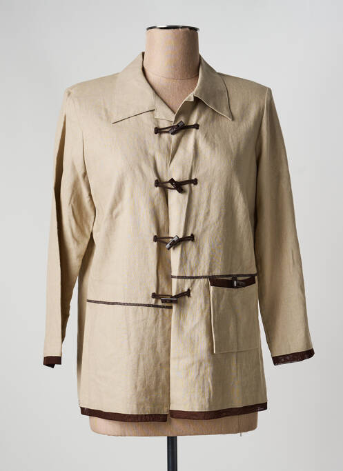 Veste casual epaulette beige TELMAIL femme