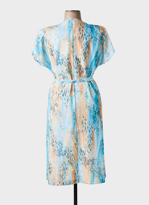 Robe longue manches courtes manches courtes bleu FRANCE RIVOIRE femme