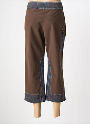 Pantacourt coupe droite taille normale marron ATLANTA femme