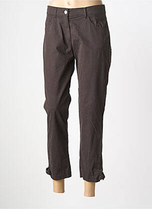 Pantacourt stretch taille normale marron LUCCHINI femme
