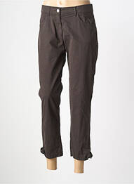 Pantacourt coupe droite taille normale marron LUCCHINI femme
