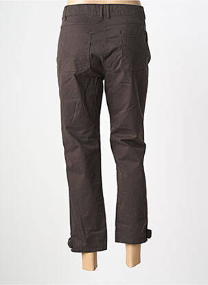 Pantacourt coupe droite taille normale marron LUCCHINI femme