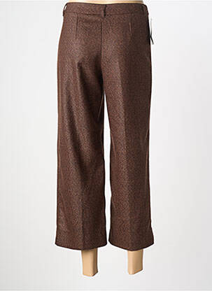 Pantacourt coupe droite taille normale marron LUCCHINI femme