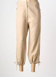 Pantacourt coupe droite taille normale beige LUCCHINI femme