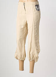 Pantacourt coupe droite taille normale beige ATLANTA femme