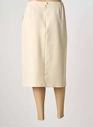 Jupe mi-longue coupe droite beige FRANCE RIVOIRE femme