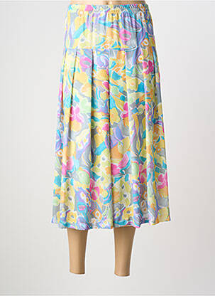 Jupe longue tissage crêpe vert JEAN MOREUX femme