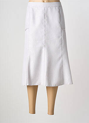 Jupe mi-longue coupe droite gris GUY DUBOUIS femme