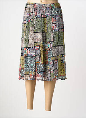 Jupe mi-longue coupe droite noir GEVANA femme