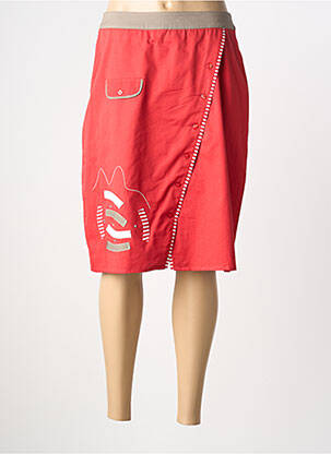 Jupe mi-longue taille normale rouge FIGURE LIBRE femme