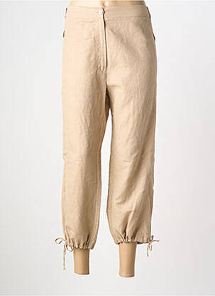 Pantacourt coupe droite taille normale beige LUCCHINI femme