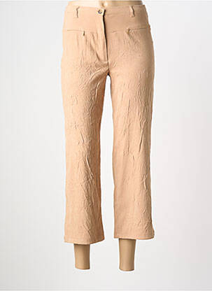Pantacourt coupe droite taille normale beige LUCCHINI femme