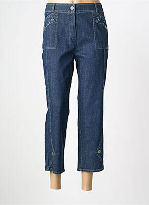 Pantacourt coupe droite taille normale bleu QUATTRO femme