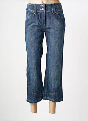 Pantacourt coupe droite taille normale bleu STK femme