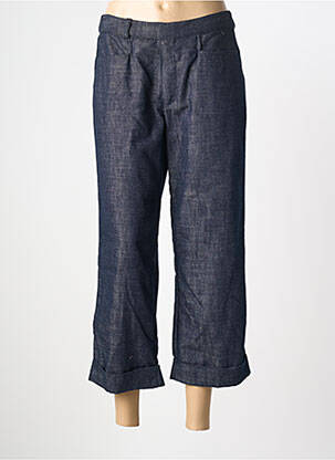 Pantacourt coupe droite taille normale bleu STK femme