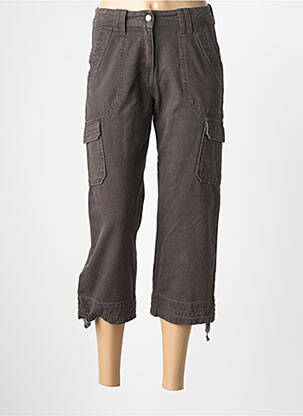 Pantacourt coupe droite taille normale gris STK femme