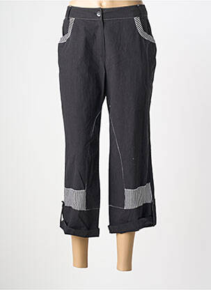 Pantacourt coupe droite taille normale noir ATLANTA femme