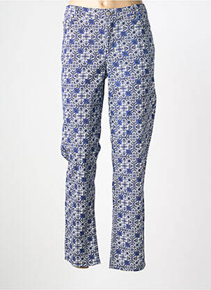 Pantalon droit stretch taille normale bleu CONCEPT K femme