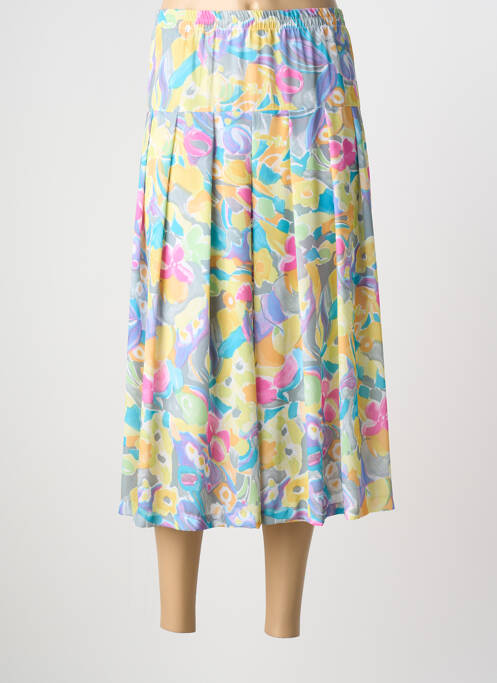 Jupe longue tissage crêpe vert JEAN MOREUX femme