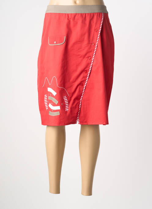 Jupe mi-longue taille normale rouge FIGURE LIBRE femme
