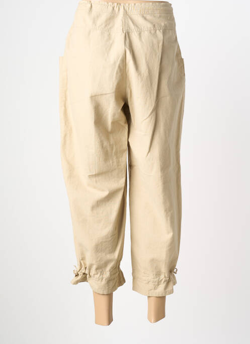 Pantacourt coupe droite taille normale beige LUCCHINI femme