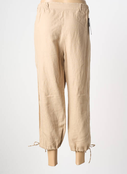 Pantacourt coupe droite taille normale beige LUCCHINI femme