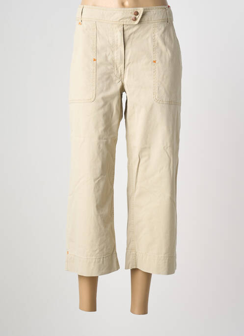 Pantacourt coupe droite taille normale beige STK femme