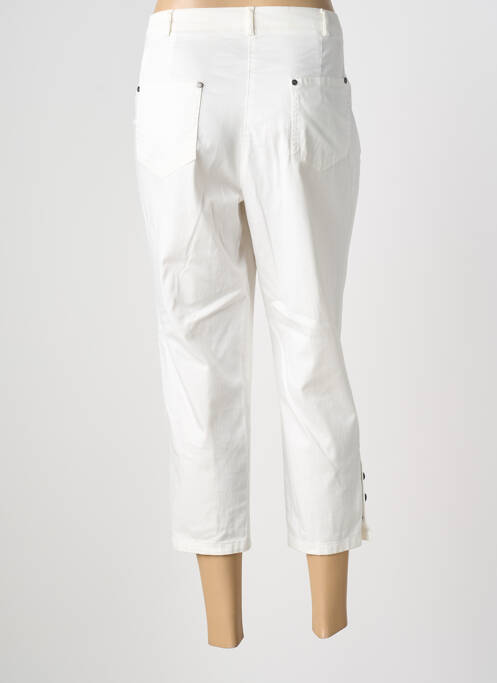Pantacourt coupe droite taille normale blanc GUY DUBOUIS femme