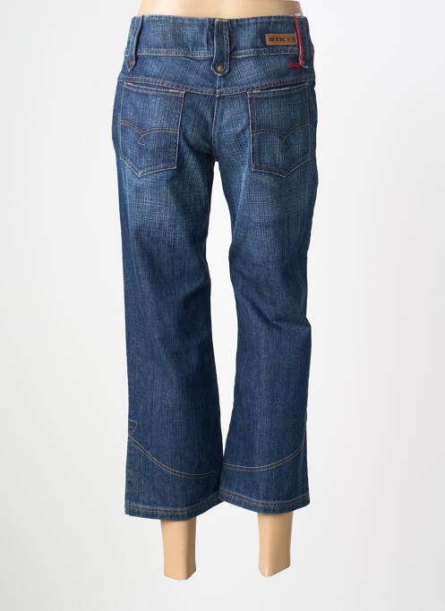 Pantacourt coupe droite taille normale bleu STK femme