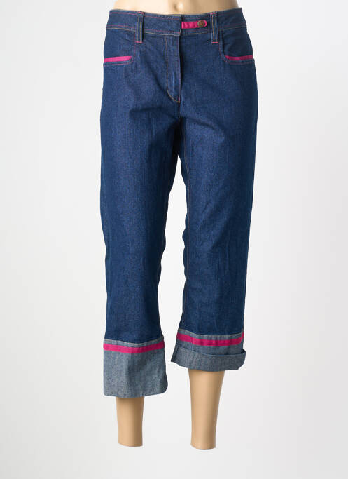 Pantacourt coupe droite taille normale bleu STK femme