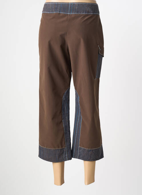 Pantacourt coupe droite taille normale marron ATLANTA femme