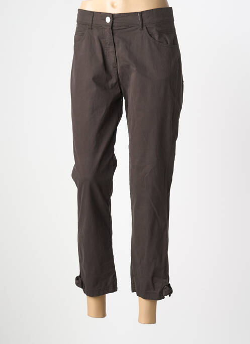 Pantacourt coupe droite taille normale marron LUCCHINI femme