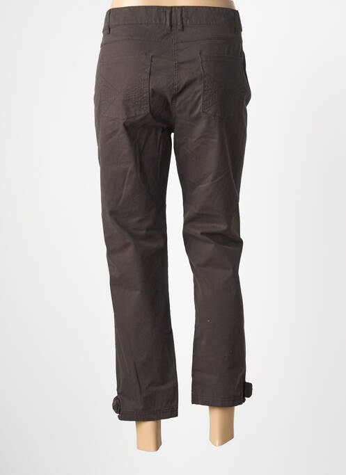 Pantacourt coupe droite taille normale marron LUCCHINI femme