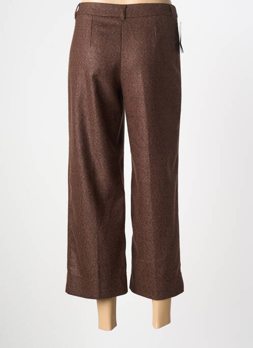 Pantacourt coupe droite taille normale marron LUCCHINI femme