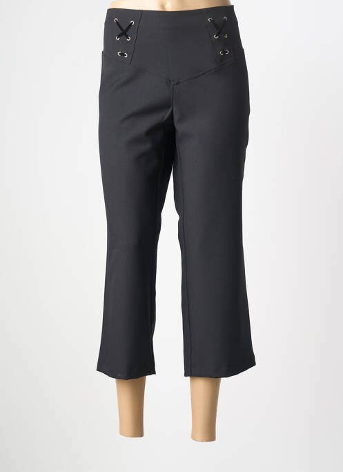 Pantacourt coupe droite taille normale noir LUCCHINI femme