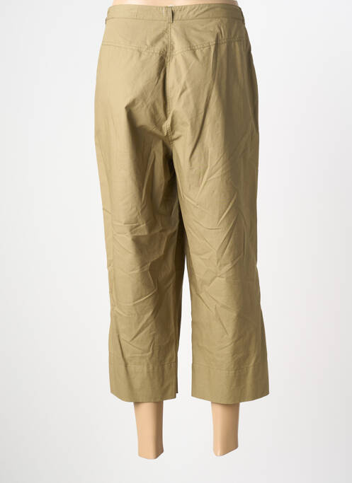 Pantacourt coupe droite taille normale vert CLAUDE DE SAIVRE femme