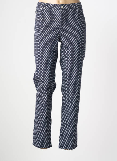 Pantalon droit stretch taille normale bleu CONCEPT K femme