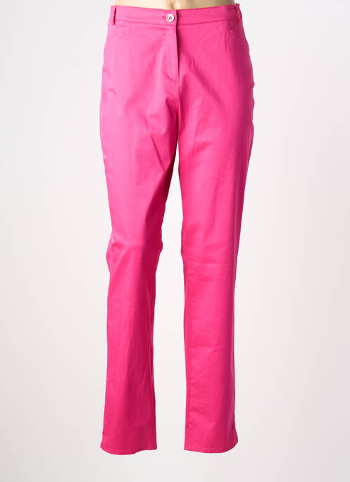 Pantalon droit stretch taille normale rose CONCEPT K femme