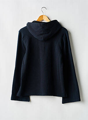 Sweat-shirt à capuche coupe droite manches longues bleu PETIT BATEAU garçon