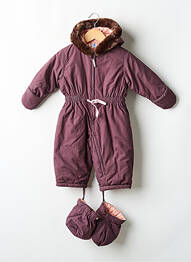 Combi-pantalon manches longues manches longues violet PETIT BATEAU fille