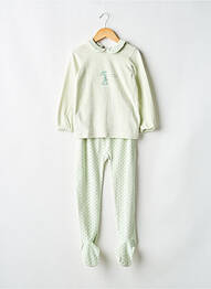 Pyjama coupe droite vert PETIT BATEAU enfant