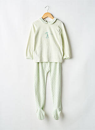Pyjama coupe droite vert PETIT BATEAU enfant