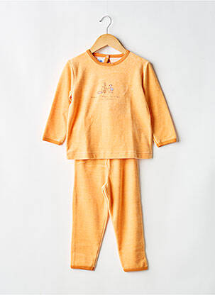 Pyjama coupe droite orange PETIT BATEAU enfant