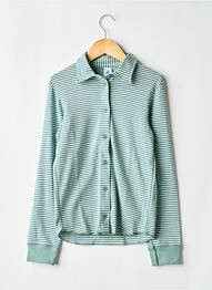 Chemise manches longues imprimé rayures vert PETIT BATEAU garcon