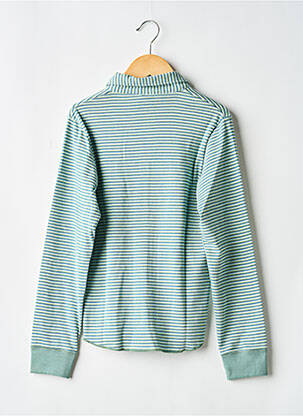 Chemise manches longues imprimé rayures vert PETIT BATEAU garçon
