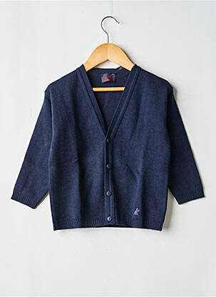 Gilet manches longues coupe cintrée bleu COUDEMAIL enfant