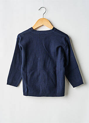 Gilet manches longues coupe cintrée bleu COUDEMAIL enfant